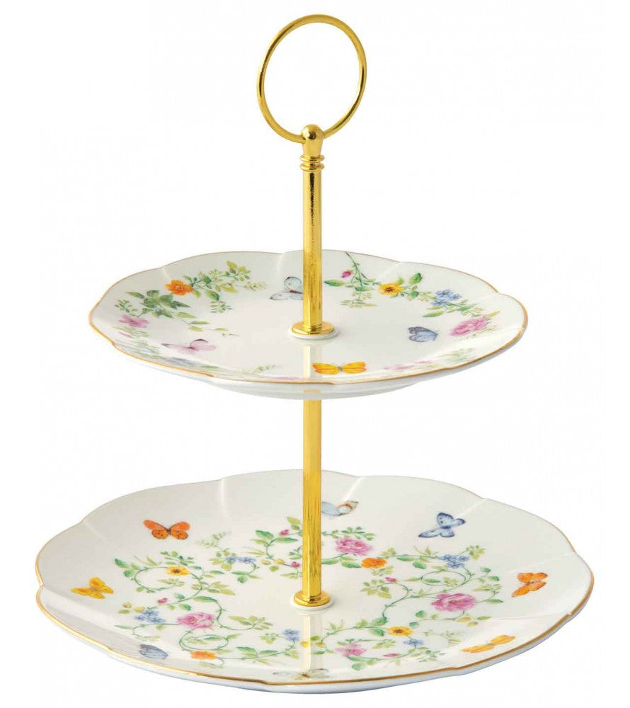 Easy Life Dancing Butterflies 2-Tier Cake Stand - Multicolored