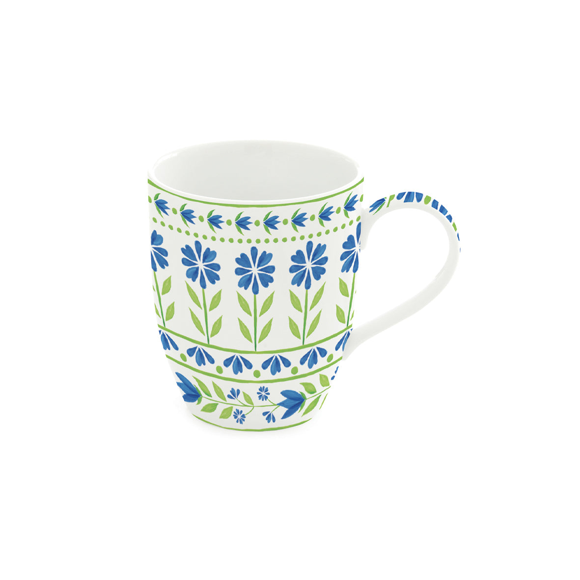 Easy Life Flowers Garden 350ml Mug in Box - Blue & Green