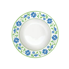 Easy Life Flowers Garden 21.5cm Soup Plate - Blue & Green