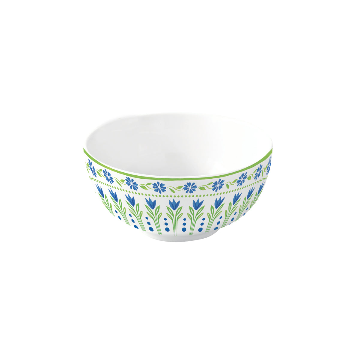 Easy Life Flowers Garden 12cm Bowl - Blue & Green