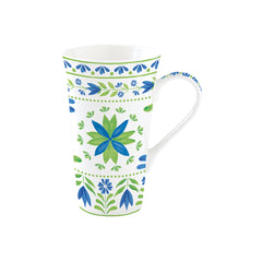 Easy Life Flowers Garden 600ml Mug in Box - Blue & Green
