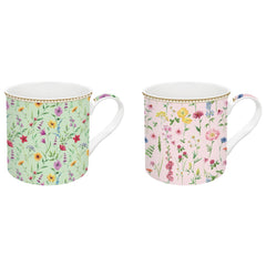 Easy Life Meadow Flowers 300ml 2-Piece Mug Set - Multicolored