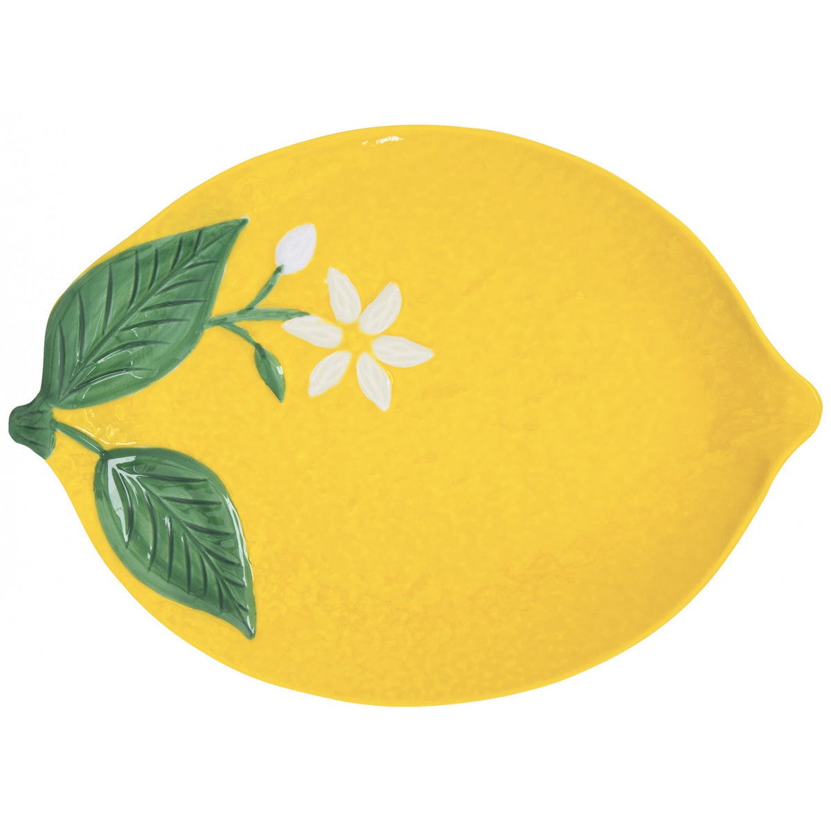 Easy Life Fleurs et Citrons 30x22cm Serving Platter - Yellow