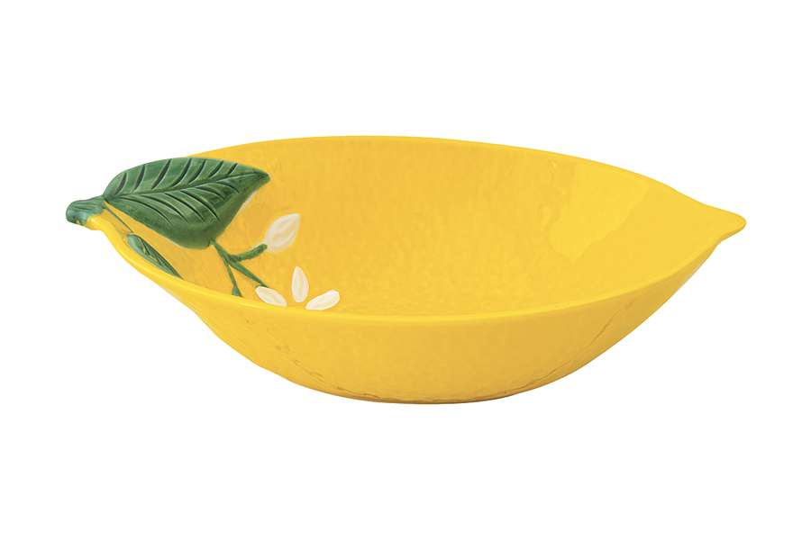 Easy Life Fleurs et Citrons 22x16cm Bowl - Yellow