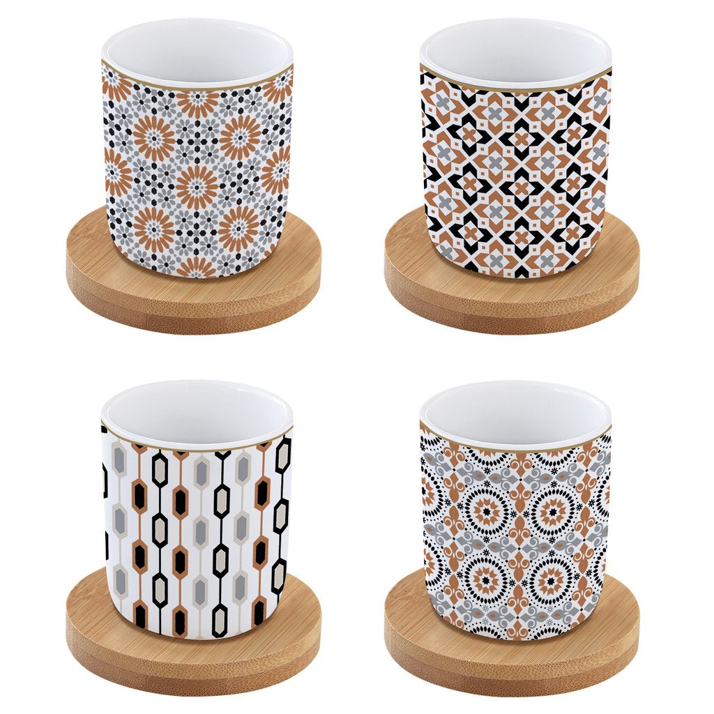 Easy Life Geoethnic 8-Piece Coffee Set - Multicolored