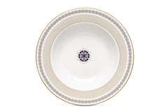 Easy Life Corallo 21.5cm Soup Plate - Blue & Gold Toned