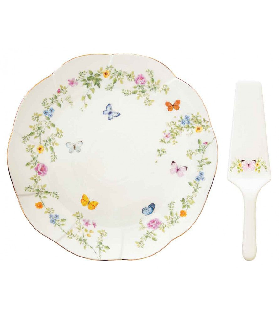 Easy Life Dancing Butterflies Cake Serving Set in Box - Multicolored