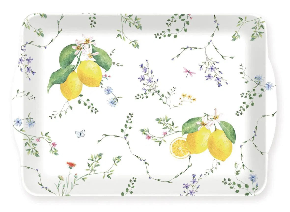 Easy Life Fleurs et Citrons 33x22cm Tray - Multicolored