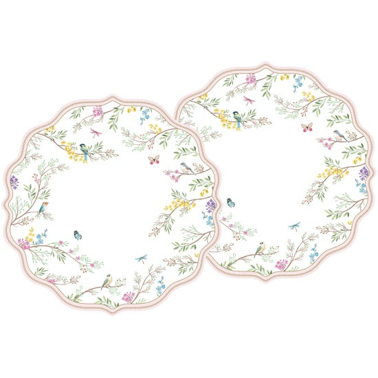 Easy Life Birds Melody 2-Piece 34.5cm Placemat Set - Multicolored