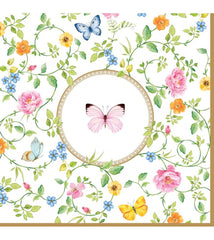 Easy Life Dancing Butterflies 20-Piece Paper Napkin Set - Multicolored