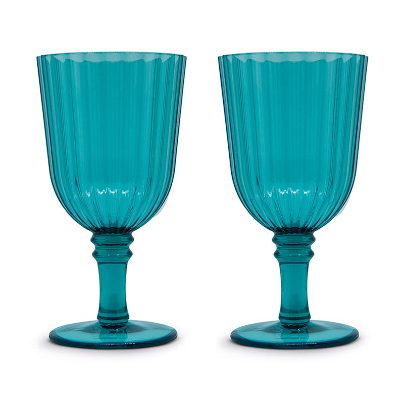 Easy Life 460ml Acrylic 2-Piece Goblet Set - Turquoise