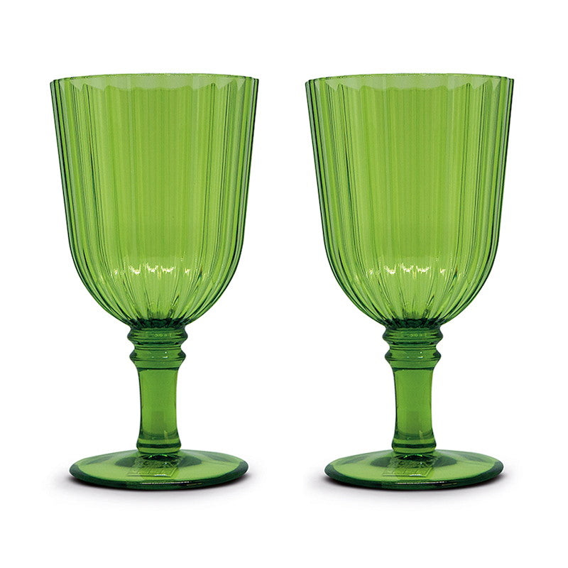 Easy Life 460ml Acrylic 2-Piece Goblet Set - Green