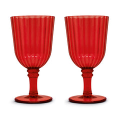 Easy Life 460ml Acrylic 2-Piece Goblet Set - Red