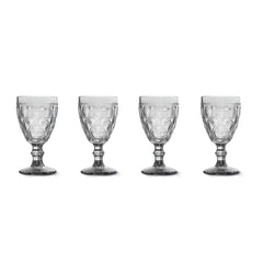 Easy Life 400ml Glass 4-Piece Goblet Set - Transparent