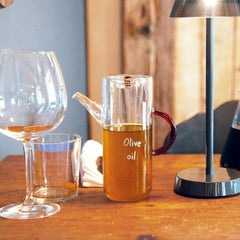 Easy Life Olive Oil 500ml Glass Oil Bottle - Brown Handle
