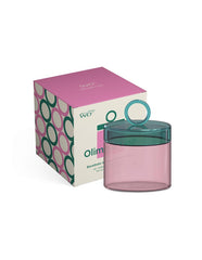 Easy Life 1.9L Glass Jar with Lid - Green & Pink