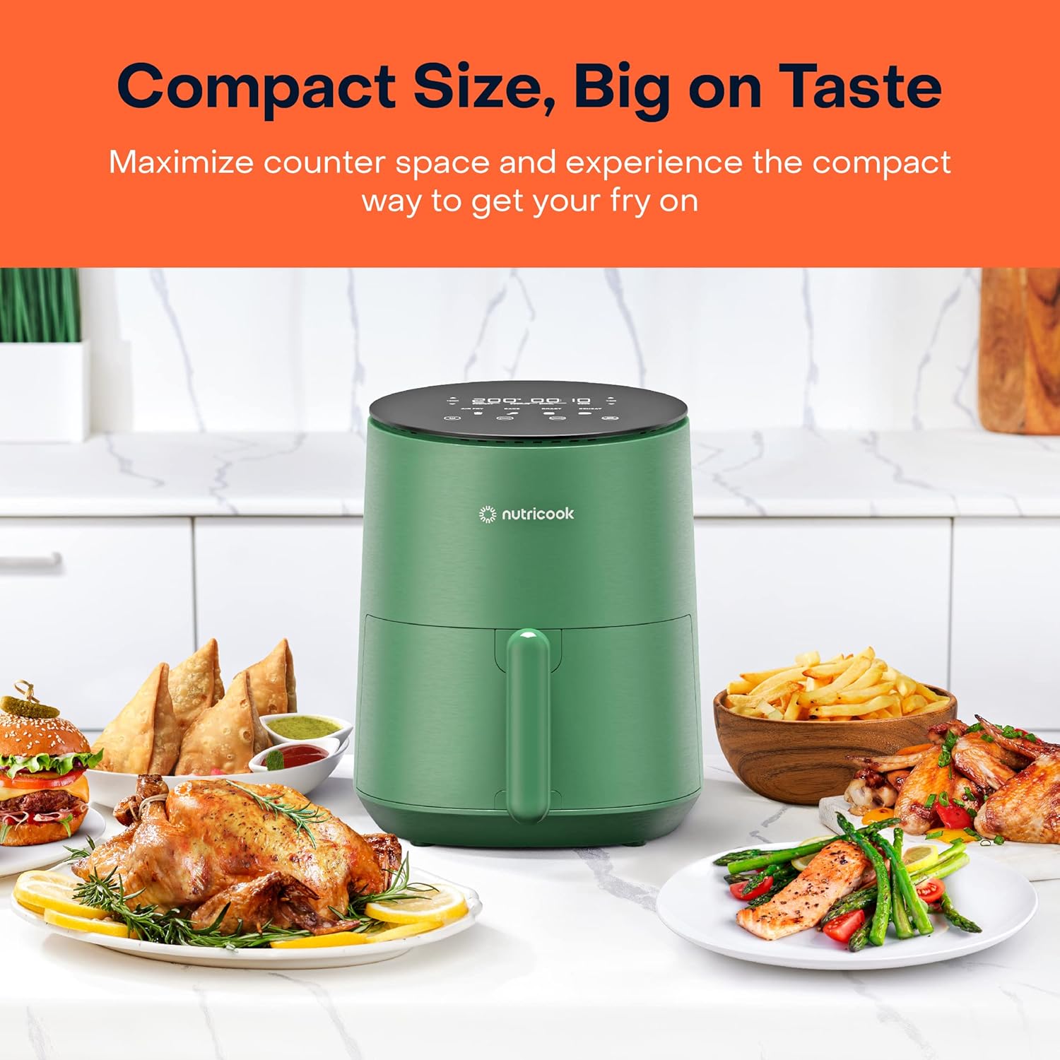 Nutricook Air Fryer Mini 1500 Watts - Green