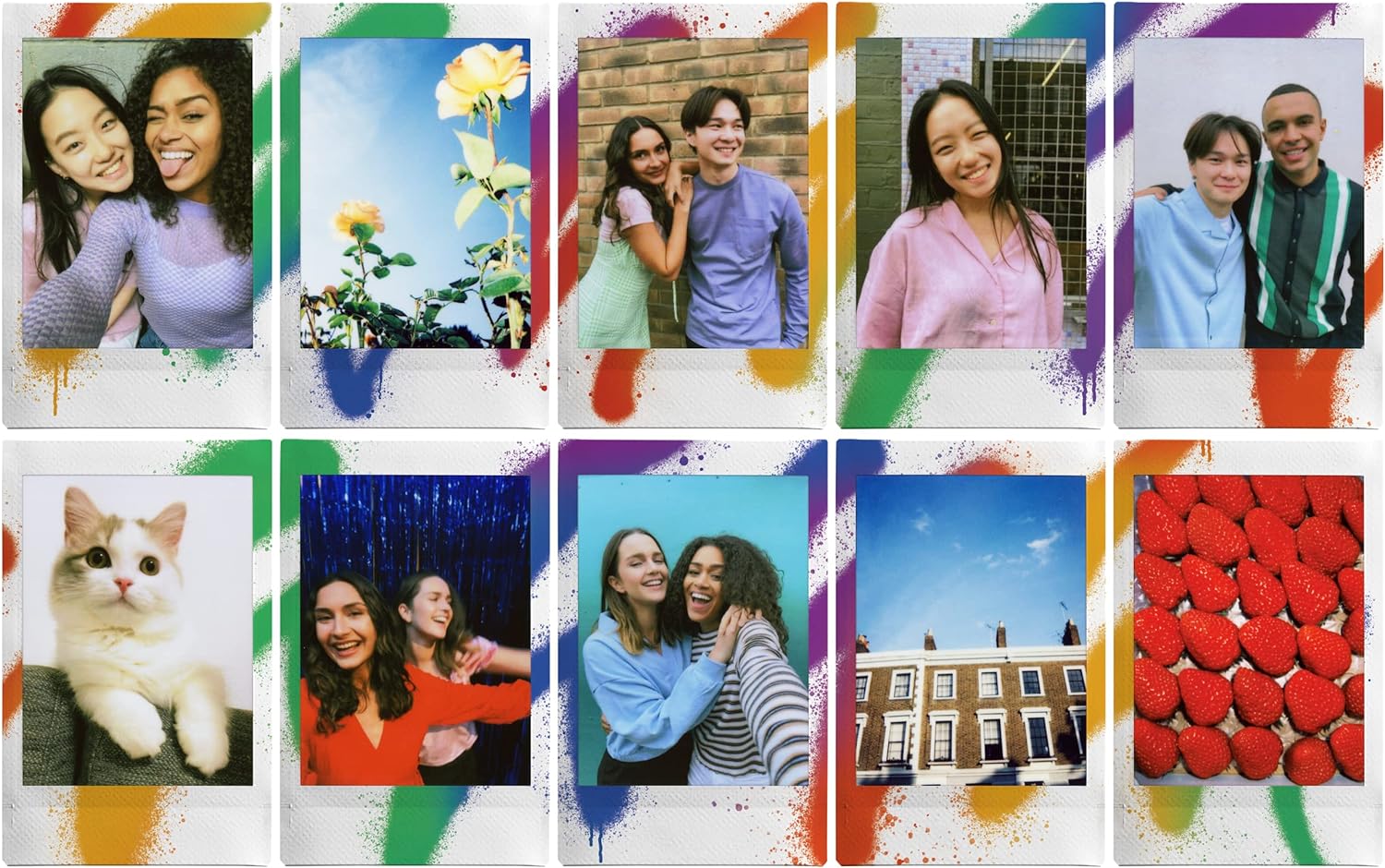 FUJIFILM Instax Mini Film Rainbow Spray Art