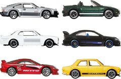 Hot Wheels Scale Die-Cast Toy Cars - Set of 6 Japanese Vehicles