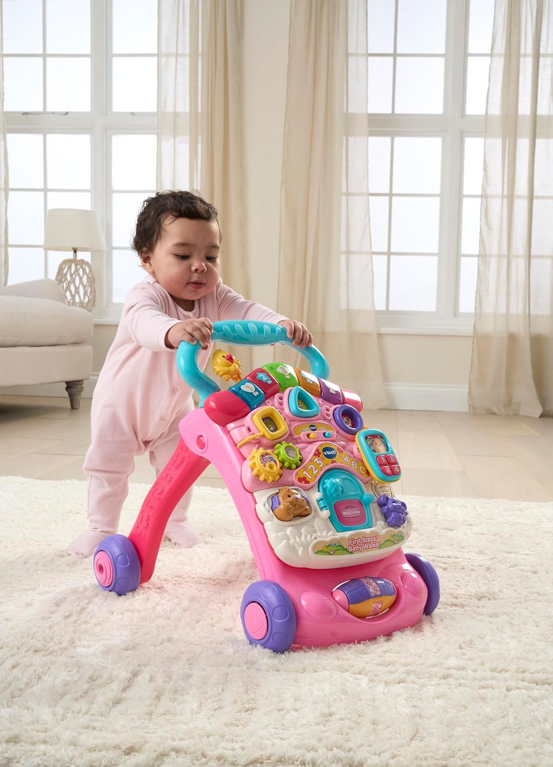 First Steps Baby Walker Pink