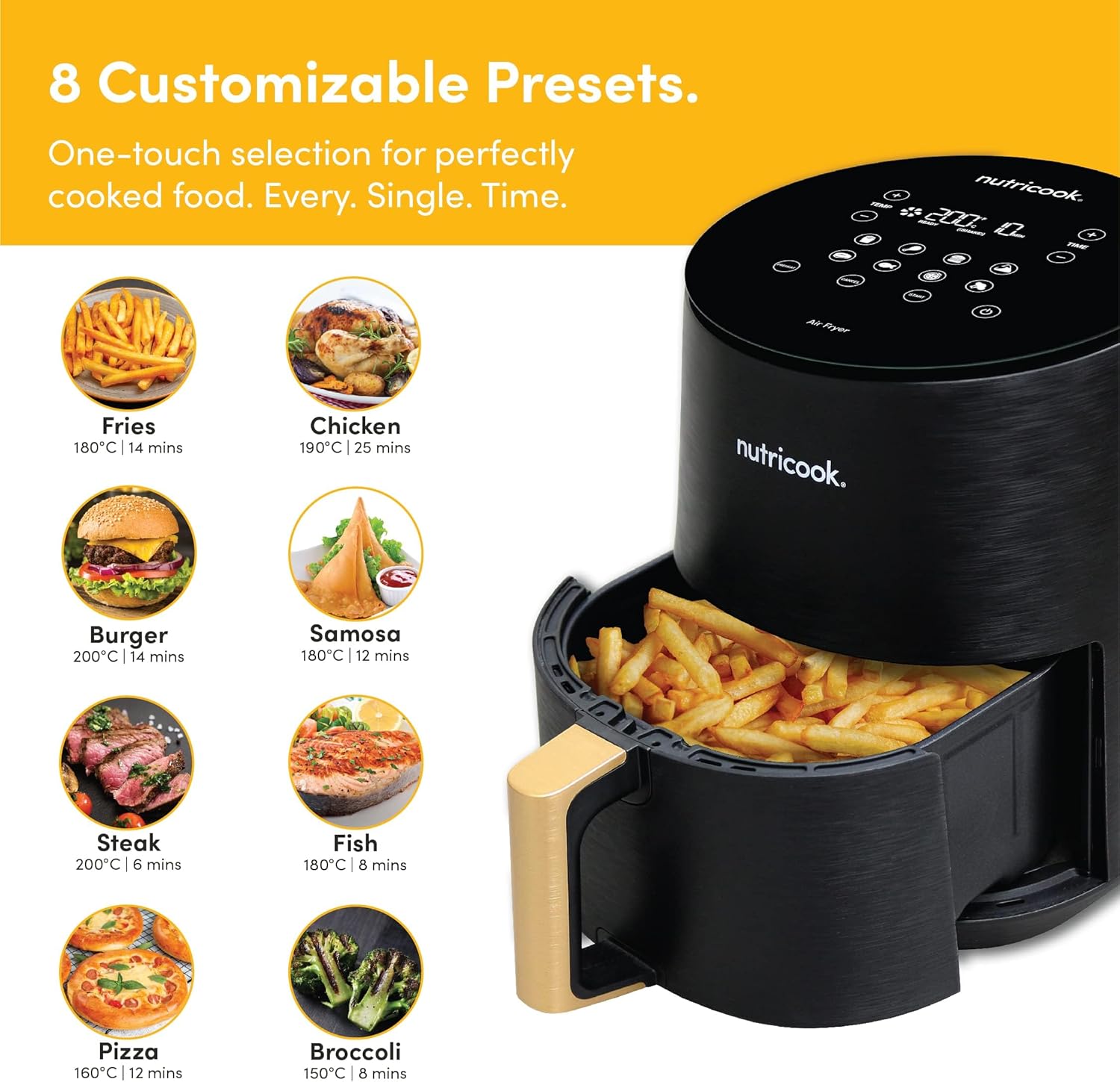 Nutricook Air Fryer Mini 1500 Watts - Black