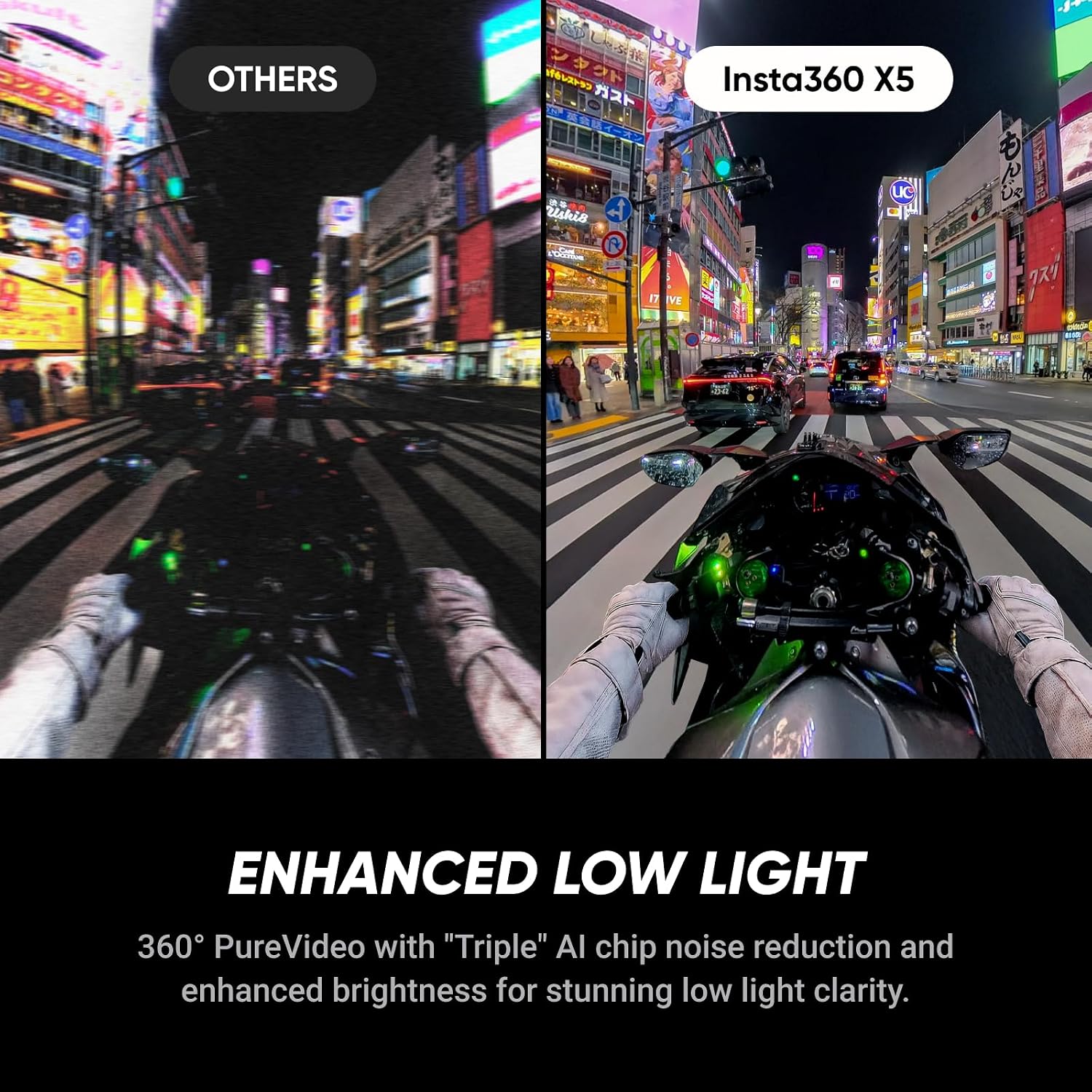 Insta360 X5 360 Camera Standalone – 8K Low-Light, Black