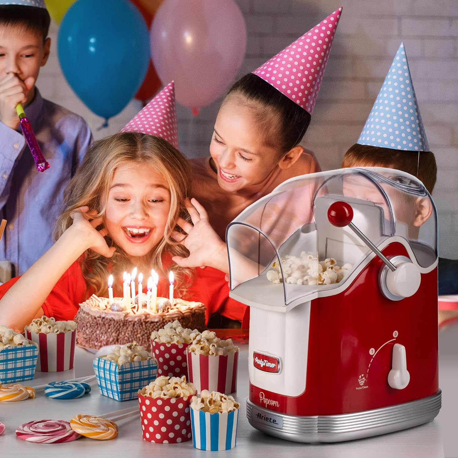 Ariete Popcorn Maker Party Time - Red Ariete Popcorn Maker Party Time - Red