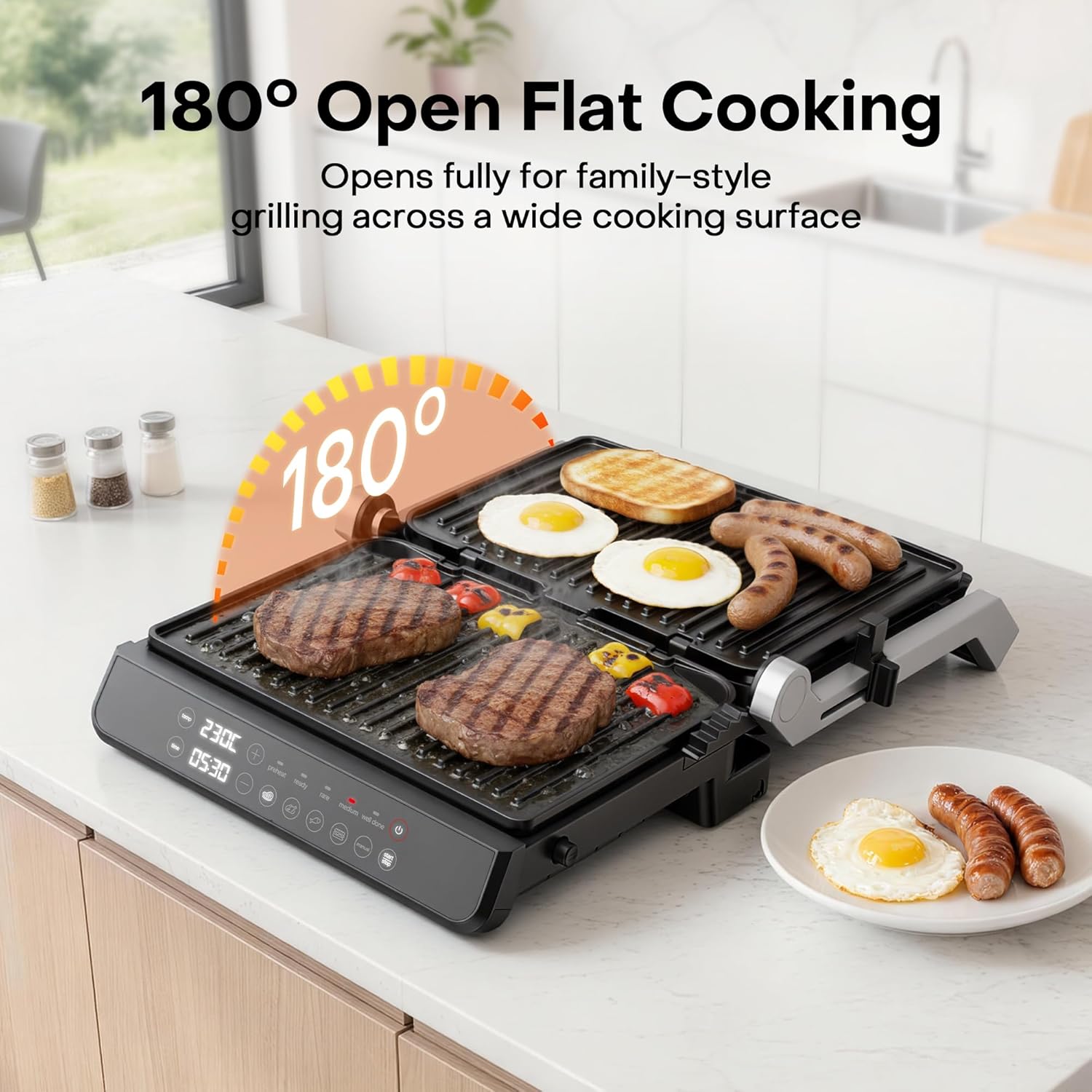 Nutricook 2000W Ceramic Contact Grill Nutricook 2000W Ceramic Contact Grill