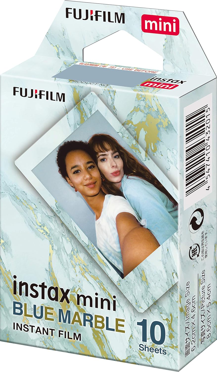 FUJIFILM Instax Mini Film Rainbow Marble Blue