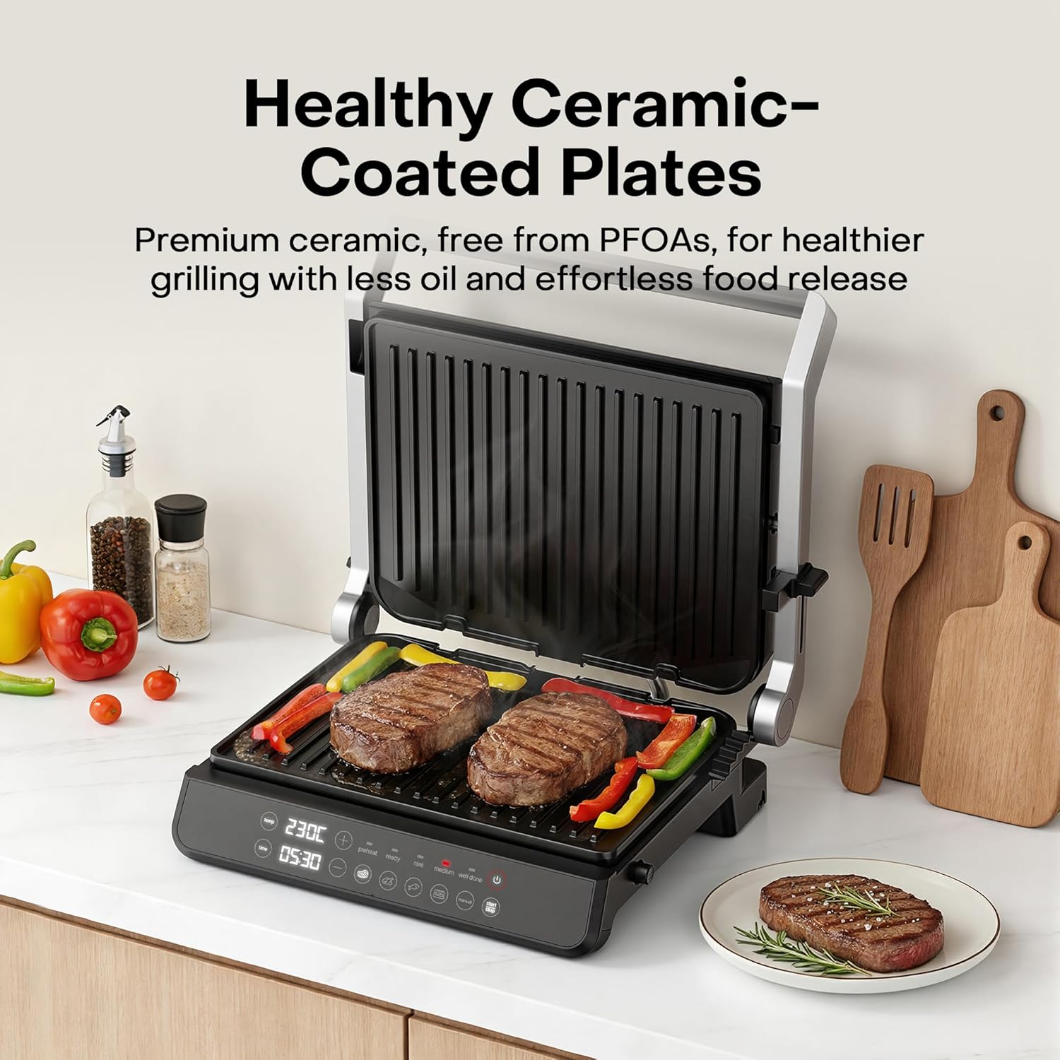 Nutricook 2000W Ceramic Contact Grill Nutricook 2000W Ceramic Contact Grill