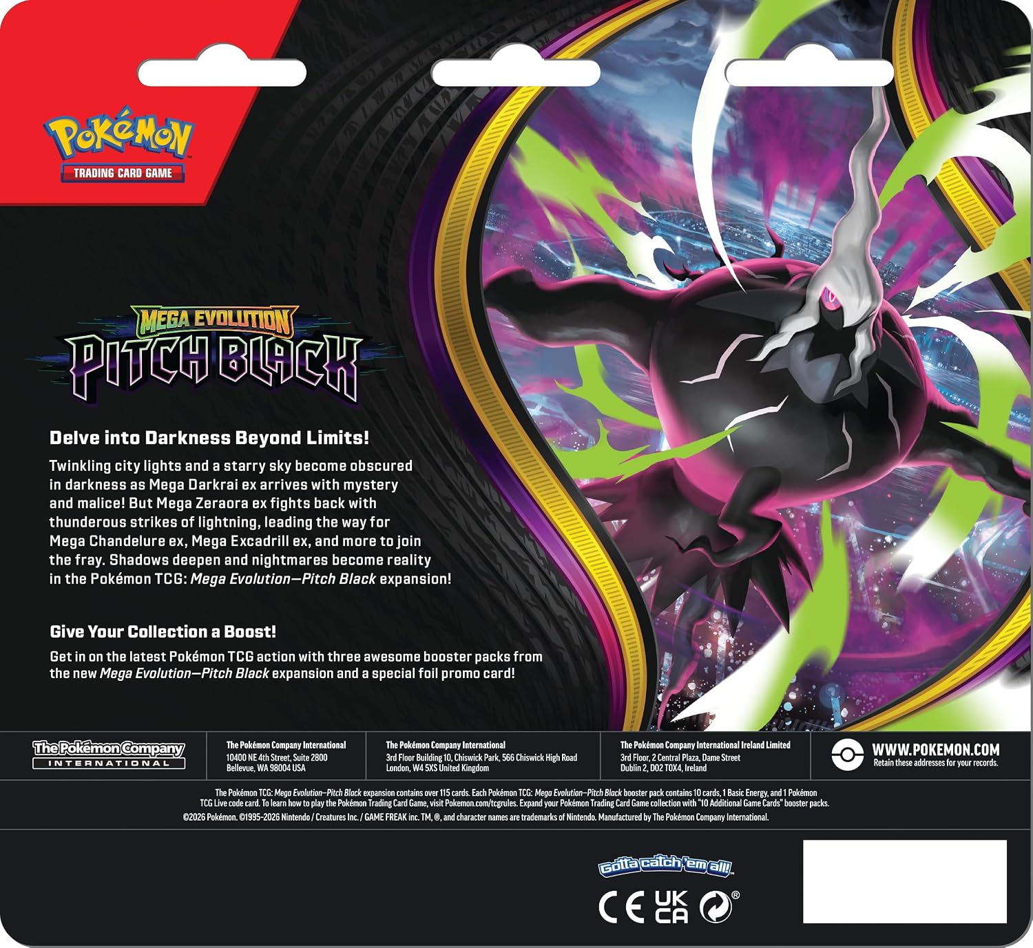 Pokemon ME05 PITCH BLACK 3-PACK BLISTER 3