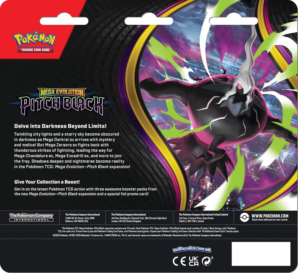Pokemon ME05 PITCH BLACK 3-PACK BLISTER 3