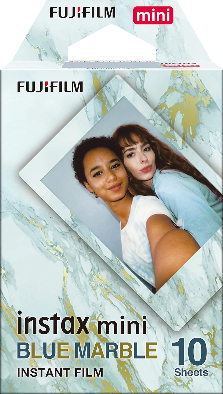 FUJIFILM Instax Mini Film Rainbow Marble Blue