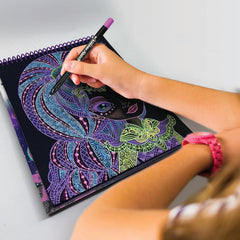Stars Zentangle Black Pages Creative Sketchbook