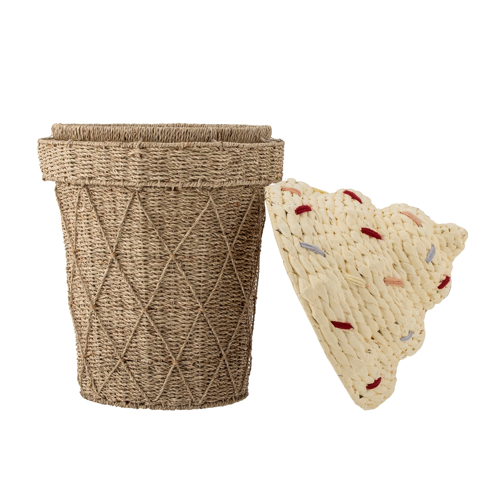 Cillie Basket w/Lid, Nature, Seagrass (Large)