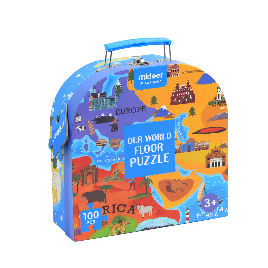 Mideer Portable Puzzle Box: Our World 100P