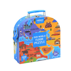 Mideer Portable Puzzle Box: Our World 100P