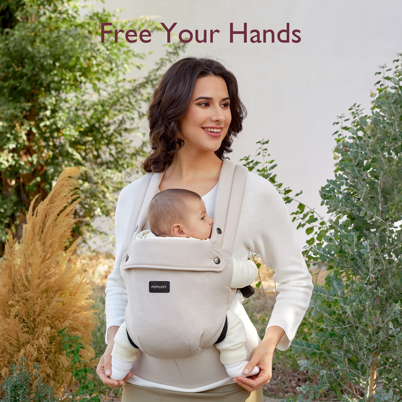 Momcozy Baby Carrier (Khaki, 3 Months+) Slings