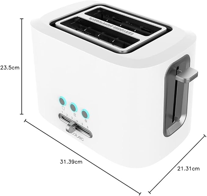 Cecotec Toast & Taste 9000 Double Upright toaster - White Cecotec Toast & Taste 9000 Double Upright toaster - White
