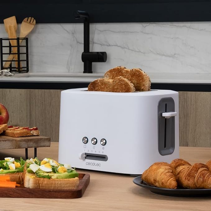Cecotec Toast & Taste 9000 Double Upright toaster - White Cecotec Toast & Taste 9000 Double Upright toaster - White