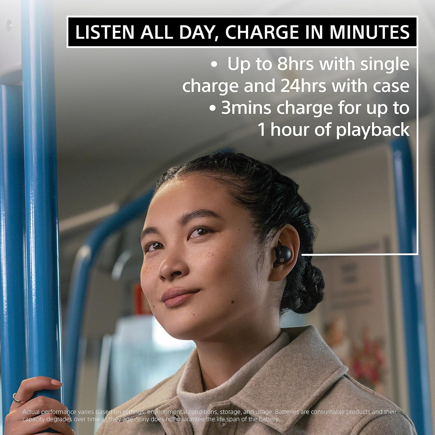 Sony WF-1000XM5 True Wireless Noise Cancelling Headphones - Silver