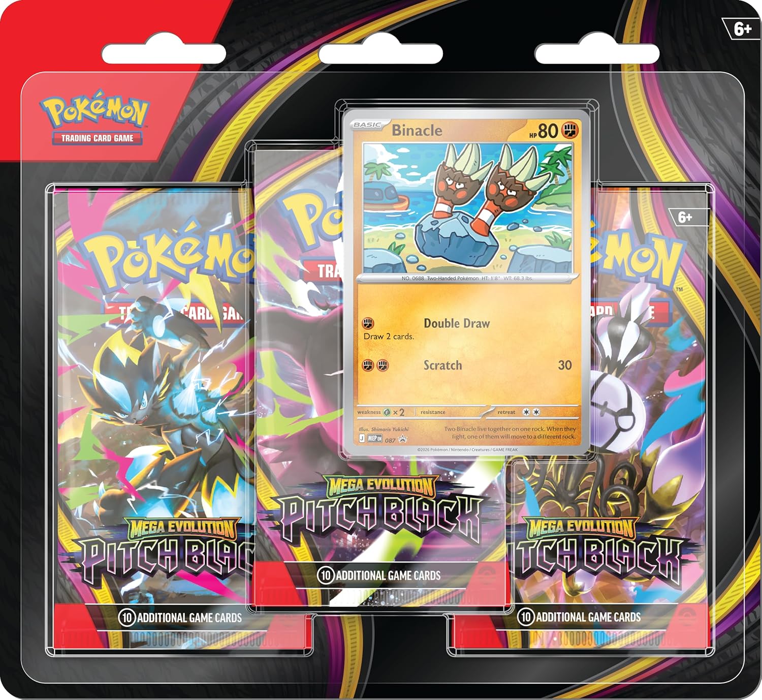Pokemon ME05 PITCH BLACK 3-PACK BLISTER 1