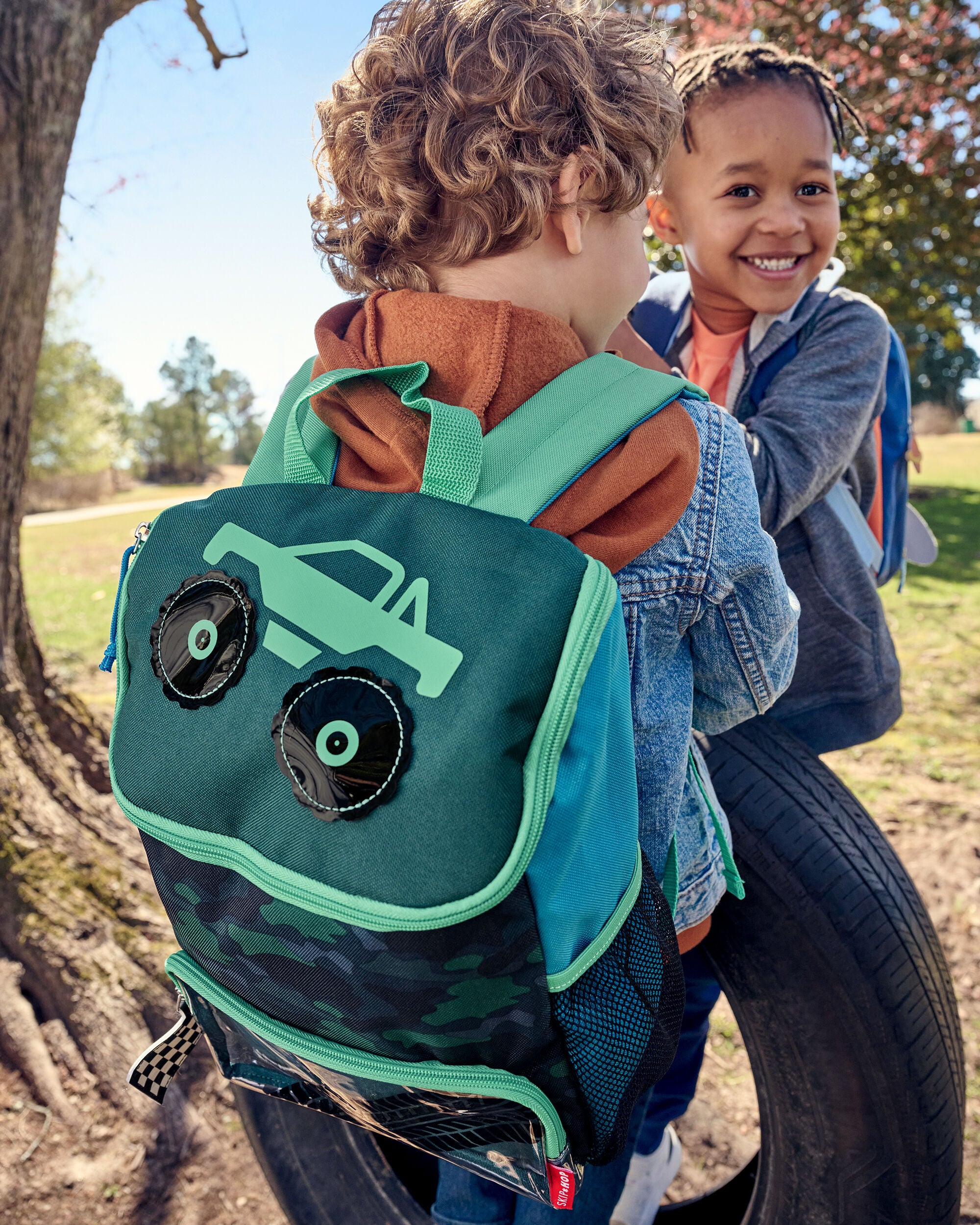 Skip Hop Spark Style Big Kid Backpack - Truck detail