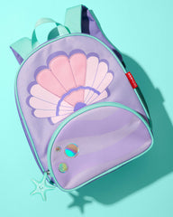 Skip Hop Spark Style Little Kid Backpack - Seashell detail