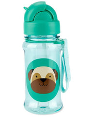 Skip Hop Zoo Tritan Straw Bottle - Pug side view