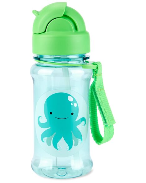 Skip Hop Zoo Tritan Straw Bottle - Octopus side view