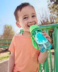 Skip Hop Zoo Tritan Straw Bottle - Octopus detail