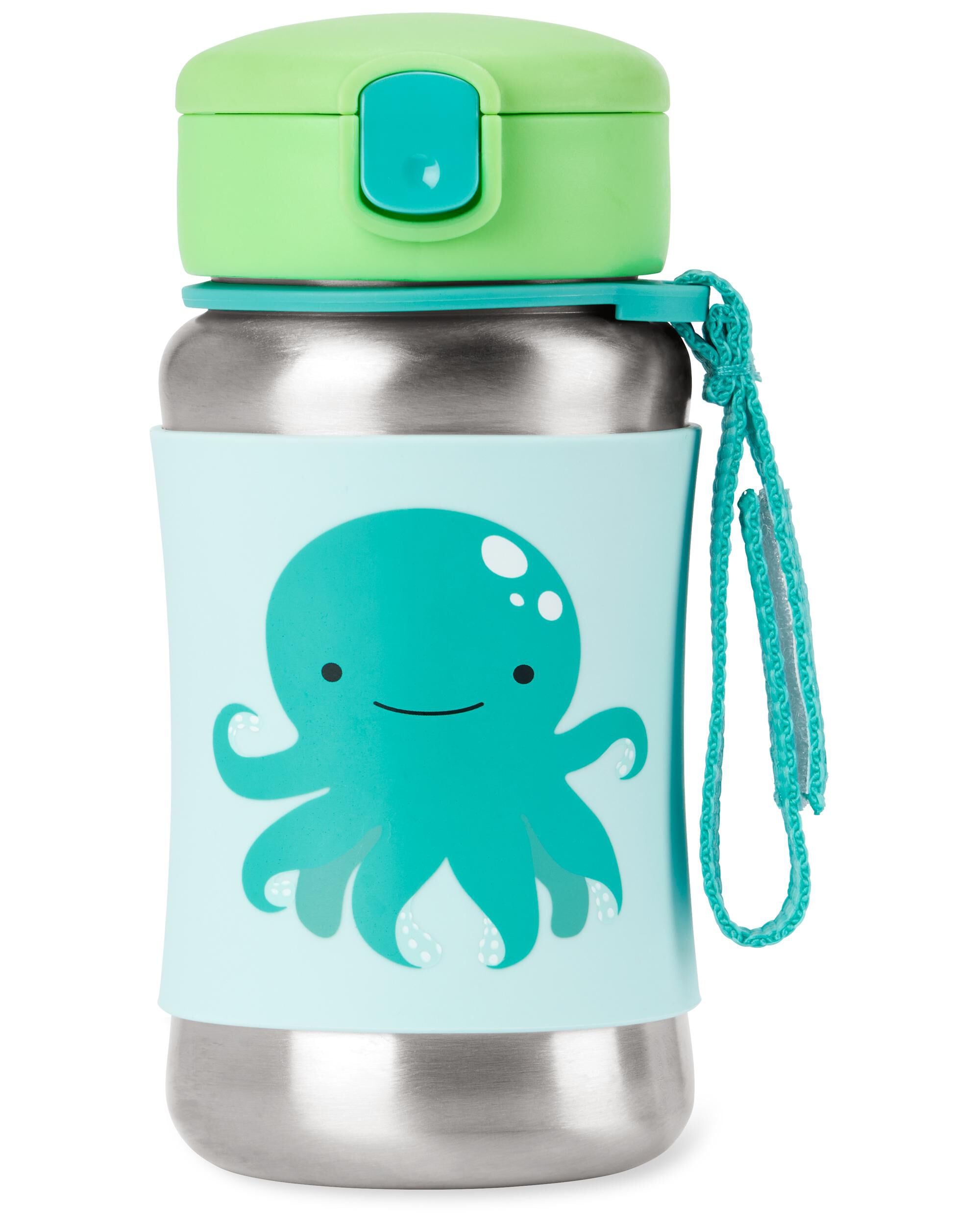 Skip Hop Zoo Stainless Steel Straw Bottle - Octopus Skip Hop Zoo Stainless Steel Straw Bottle - Octopus