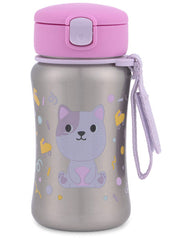 Skip Hop Besties Squad Stainless Steel Straw Bottle - Cleo Cat