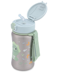 Skip Hop Besties Squad Stainless Steel Straw Bottle - Dex Dino side view